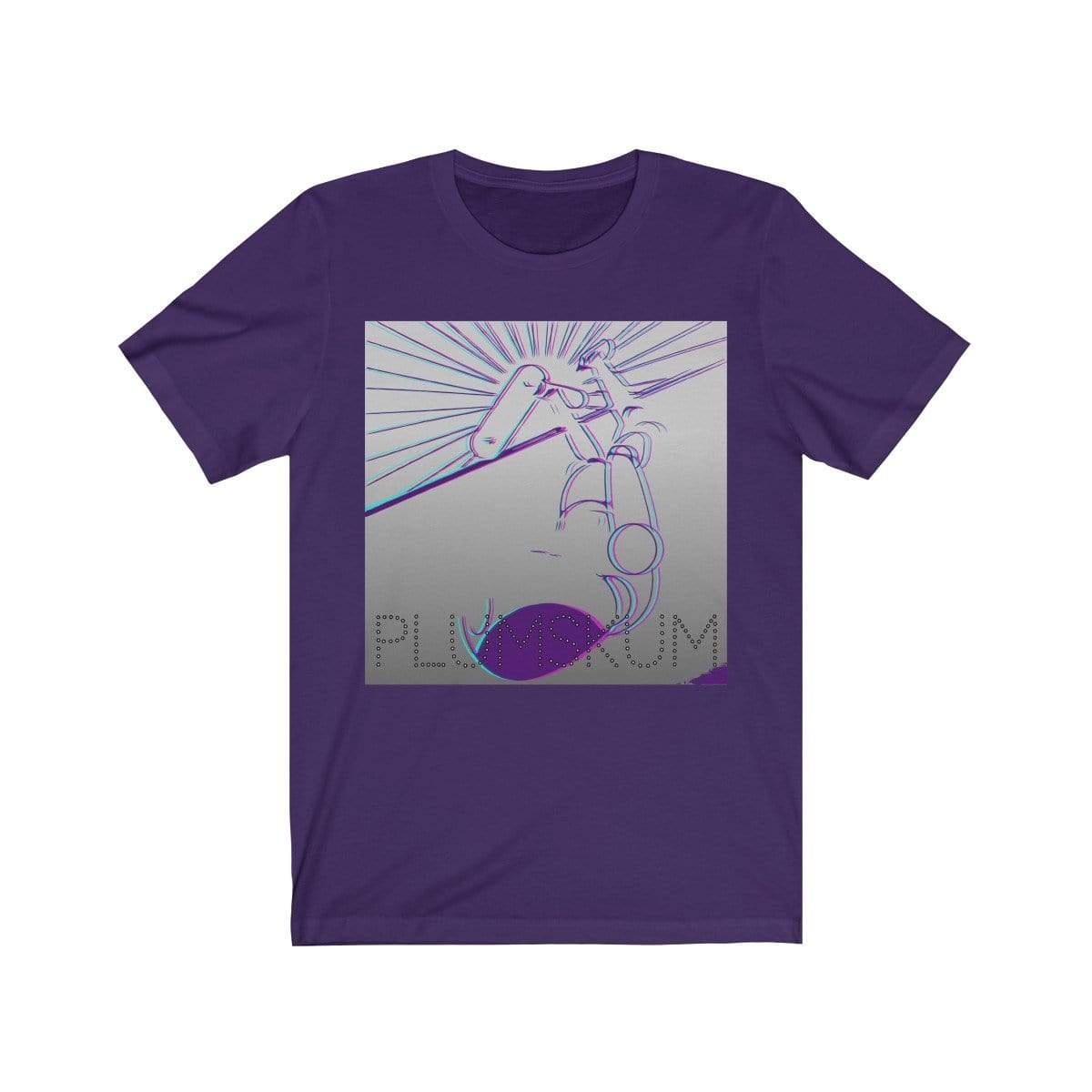 Printify T-Shirt Team Purple / XS Plumskum Glitchy Skate T-Shirt