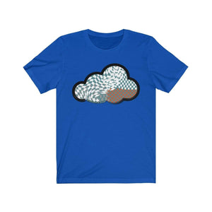 Printify T-Shirt True Royal / M Checker Art Clouds T-Shirt
