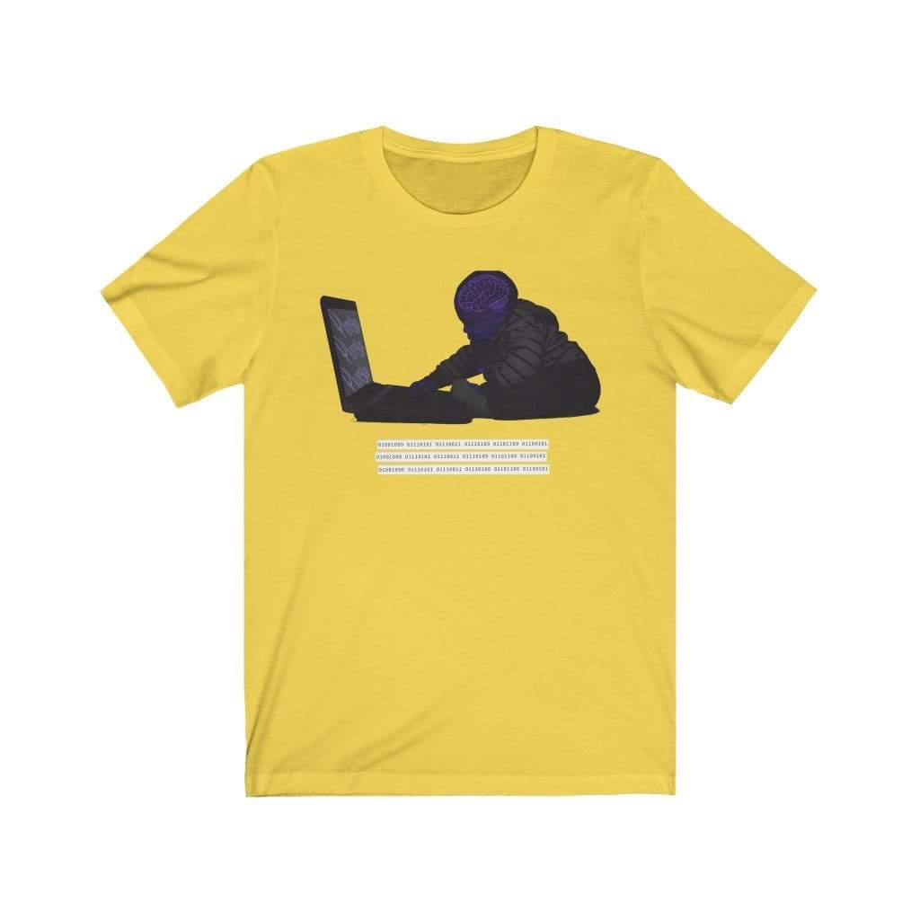 Printify T-Shirt Yellow / L 3x Hustle Binary Coding Baby