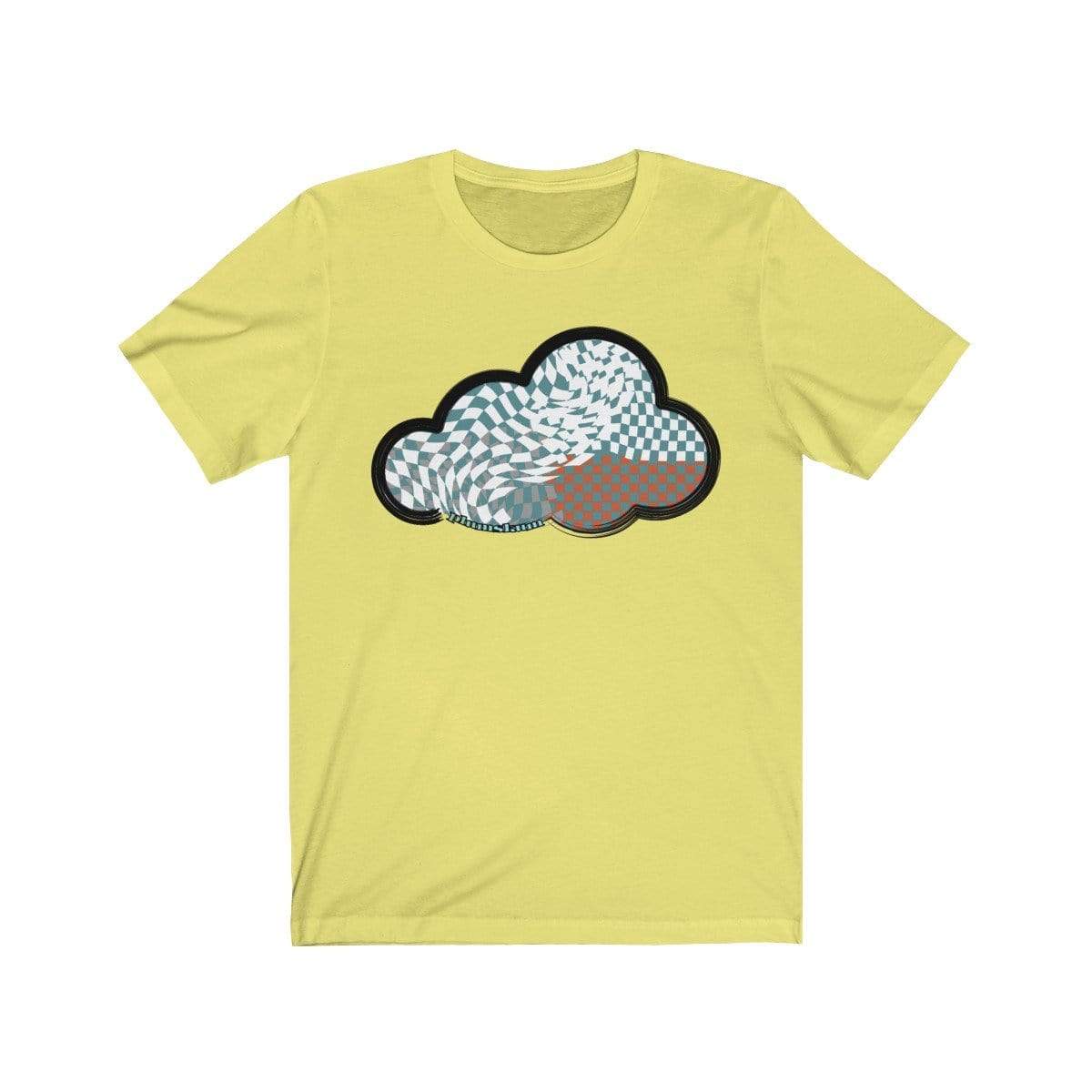 Printify T-Shirt Yellow / M Checker Art Clouds T-Shirt
